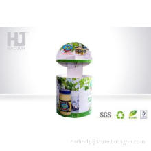 Round Dump Bin Display Paper Cardboard Shelf For Milk In Sh